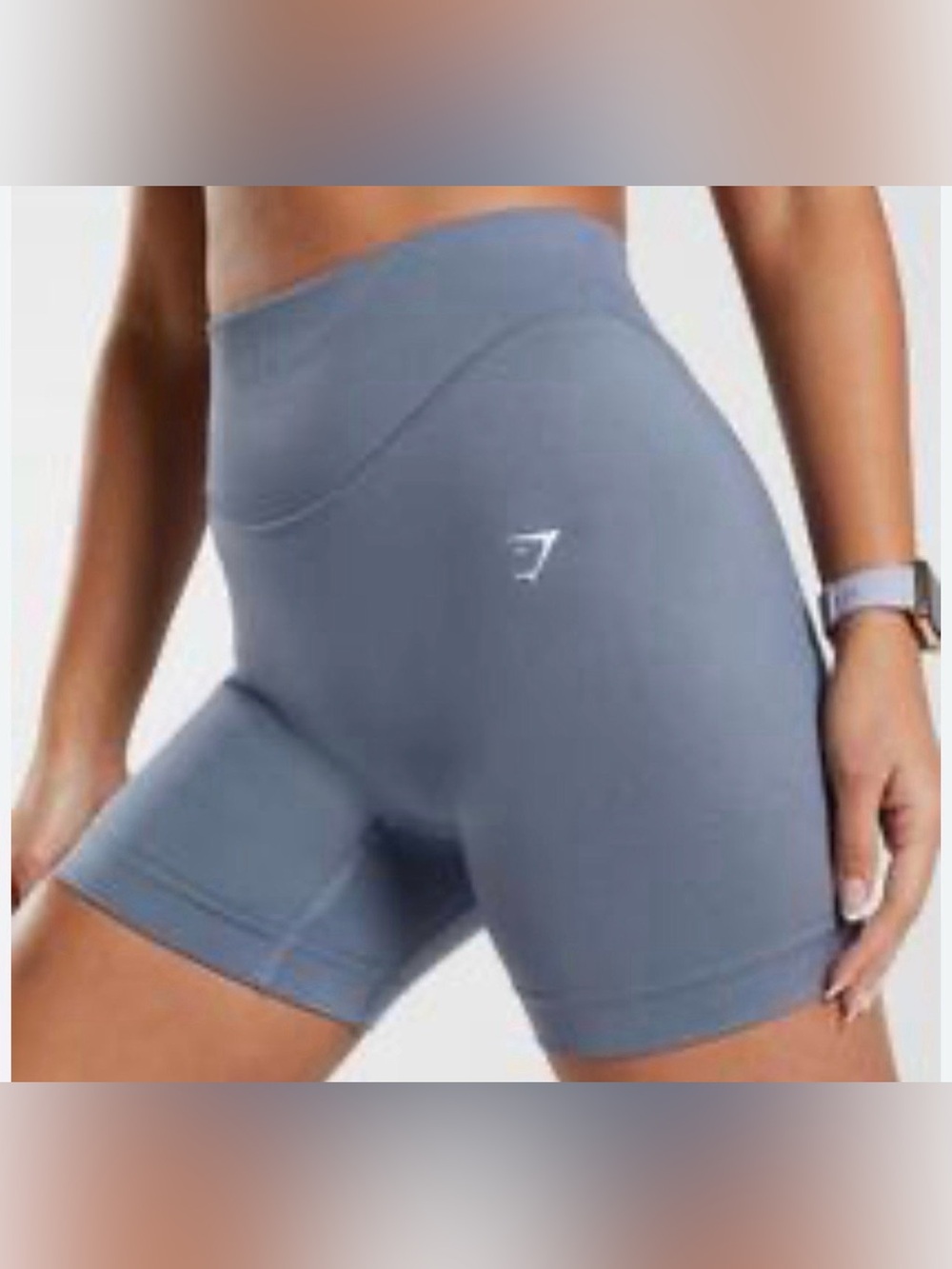 New Gymshark High-Waist Seamless Bike Shorts - Slate Blue